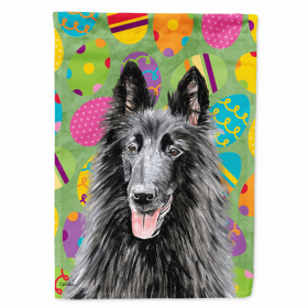 Belgian Sheepdog Easter Eggtravaganza Garden Flag