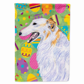 Borzoi Easter Eggtravaganza Garden Flag