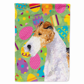 Wire Fox Terrier Easter Eggtravaganza Garden Flag