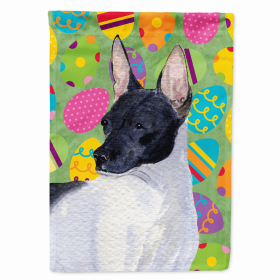 Rat Terrier Easter Eggtravaganza Garden Flag