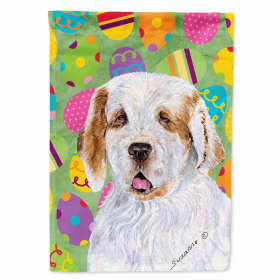 Clumber Spaniel Easter Eggtravaganza Garden Flag