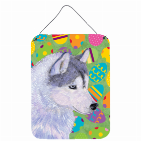 Siberian Husky Easter Eggtravaganza Wall or Door Hanging Prints