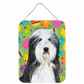 Bearded Collie #2 Easter Eggtravaganza Wall or Door Hanging Prints