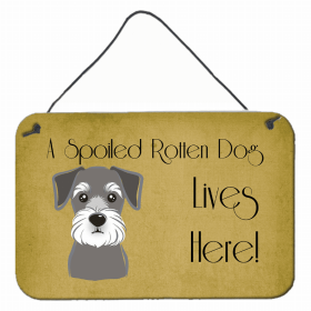 Schnauzer A Spoiled Rotten - Lives Here Design Wall or Door Hanging Prints