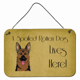 German Shepherd A Spoiled Rotten - Lives Here Design Wall or Door Hanging Prints