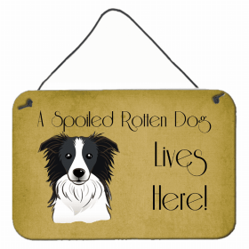 Border Collie A Spoiled Rotten - Lives Here Design Wall or Door Hanging Prints