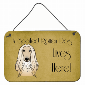 Afghan Hound A Spoiled Rotten - Lives Here Design Wall or Door Hanging Prints
