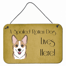 Corgi - Sable - A Spoiled Rotten - Lives Here Design Wall or Door Hanging Prints