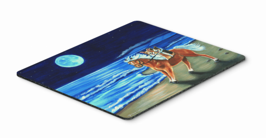 Corgi - Beach Ride on Horse Mouse Pad