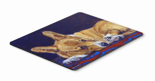Corgi - Blue Lonesome Mouse Pad