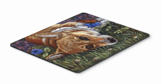 Corgi - Pastel Butterfly Mouse Pad