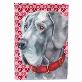 Great Dane #4 Hearts Love and Valentine's Day Portrait Garden Flag
