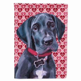 Great Dane #6 Hearts Love and Valentine's Day Portrait Garden Flag