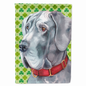 Great Dane #4 St. Patrick's Day Shamrock Portrait Garden Flag