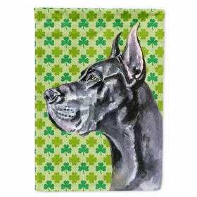 Great Dane #5 St. Patrick's Day Shamrock Portrait Garden Flag