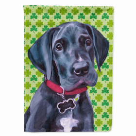 Great Dane #6 St. Patrick's Day Shamrock Portrait Garden Flag