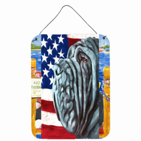 Mastiff - Neapolitan - USA American Flag Wall or Door Hanging Prints