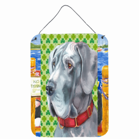 Great Dane #4 St. Patrick's Day Shamrock Wall or Door Hanging Prints