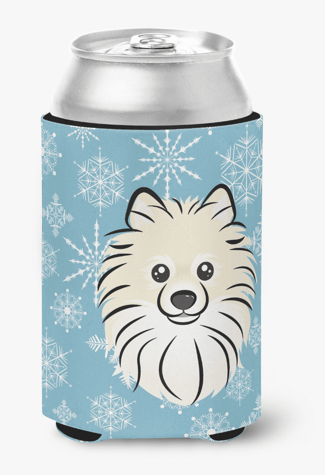 Pomeranian Snowflake Design Can Hugger