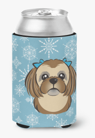 Shih Tzu - Chocolate - Snowflake Design Can Hugger