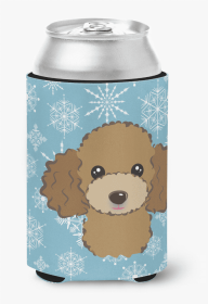 Poodle - Chocolate - Snowflake Design Can Hugger