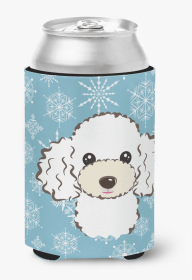 Poodle - White - Snowflake Design Can Hugger
