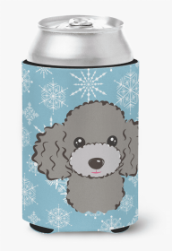 Poodle - Silver - Snowflake Design Can Hugger