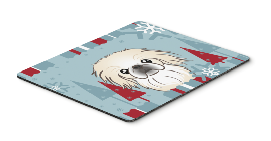 Pekingese Winter Holiday Mouse Pad