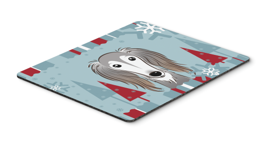 Saluki Winter Holiday Mouse Pad
