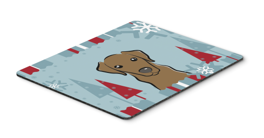 Labrador Retriever - Chocolate - Winter Holiday Mouse Pad