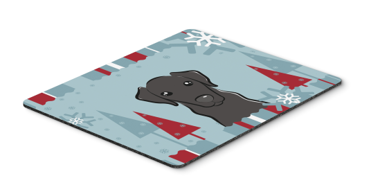 Labrador Retriever - Black - Winter Holiday Mouse Pad