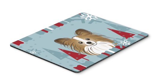 Papillon Winter Holiday Mouse Pad