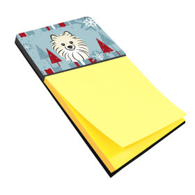 Pomeranian 1 Winter Holiday Sticky Note Holder