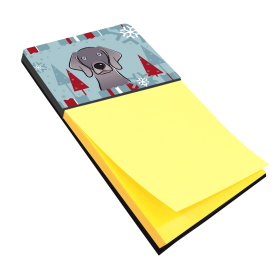 Weimaraner 1 Winter Holiday Sticky Note Holder
