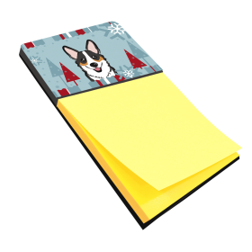 Corgi - Tricolor 1 - Winter Holiday Sticky Note Holder