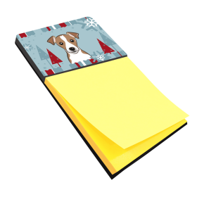 Jack Russell Terrier 1 Winter Holiday Sticky Note Holder