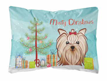 Yorkshire Terrier - Christmas Tree Decorative Pillow