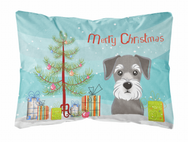 Schnauzer - Christmas Tree Decorative Pillow