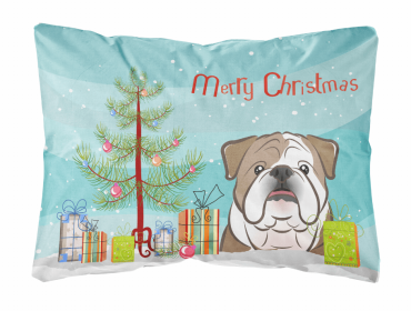 Bulldog - Christmas Tree Decorative Pillow