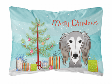 Saluki - Christmas Tree Decorative Pillow