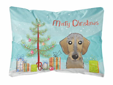 Dachshund - Wirehaired - Christmas Tree Decorative Pillow