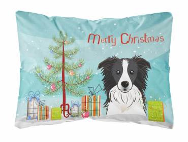Border Collie - Christmas Tree Decorative Pillow