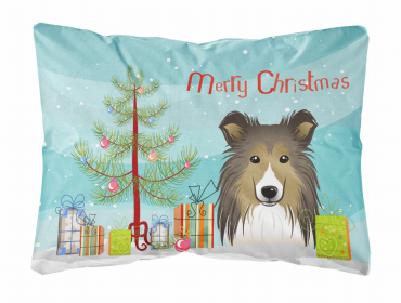 Sheltie - Christmas Tree Decorative Pillow