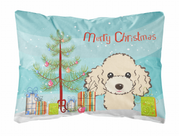 Poodle - Buff - Christmas Tree Decorative Pillow