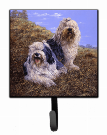 Old English Sheepdogs by Michael Herring Dog Leash or Key Holder