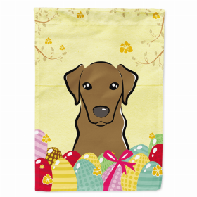 Labrador Retriever - Chocolate 1 - Easter Egg Hunt House Flag