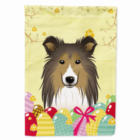 Sheltie Easter Egg Hunt House Flag