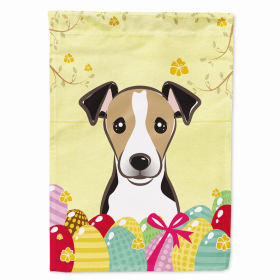 Jack Russell Terrier - Tricolor - Easter Egg Hunt House Flag