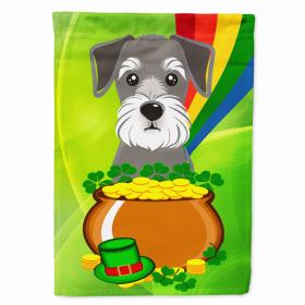 Schnauzer St. Patrick's Day House Flag