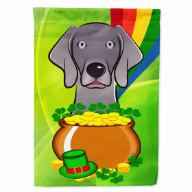 Weimaraner St. Patrick's Day House Flag